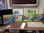 Heiner painting workshop group paintings Mar 8 